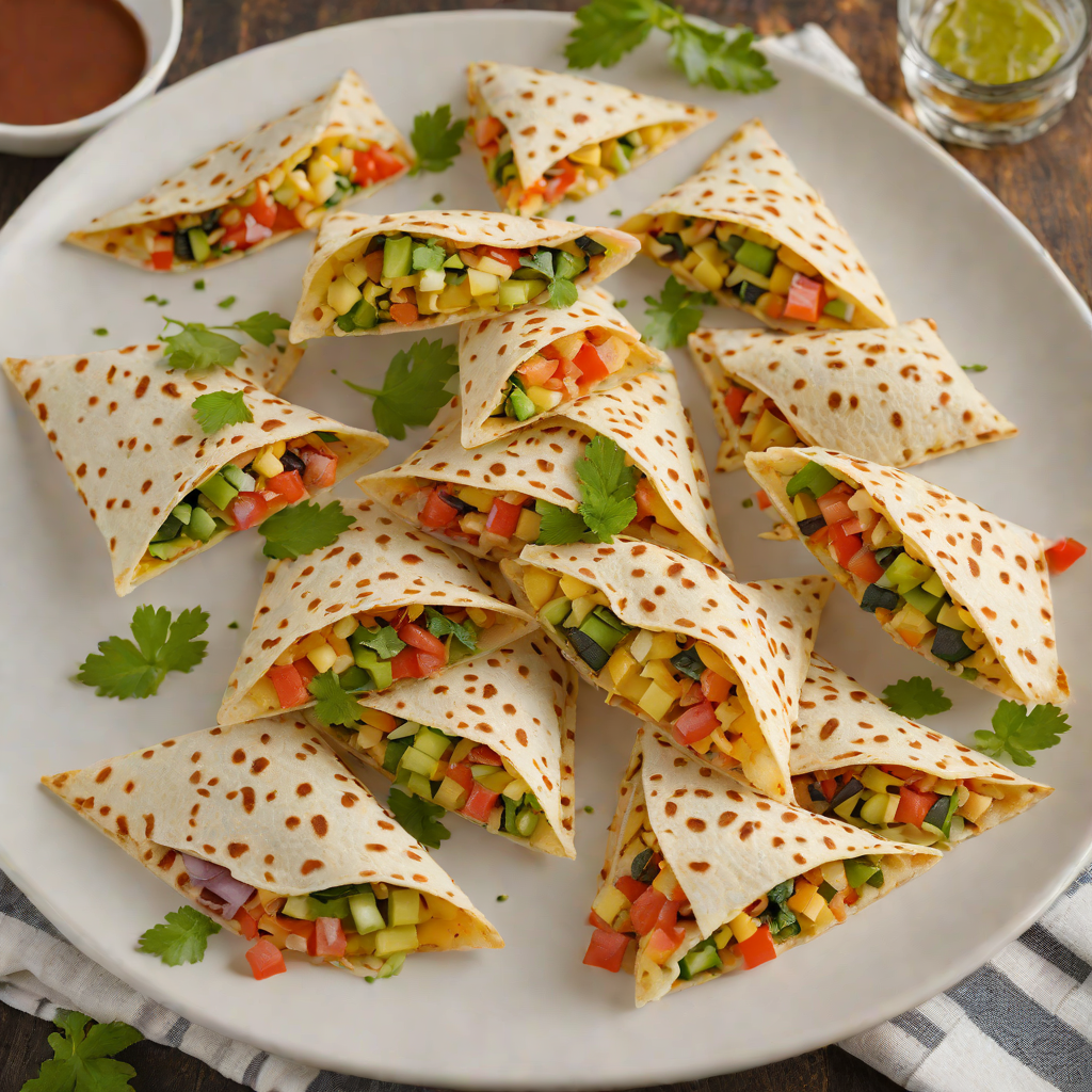 Vegetable-Packed Mini Quesadilla Pockets