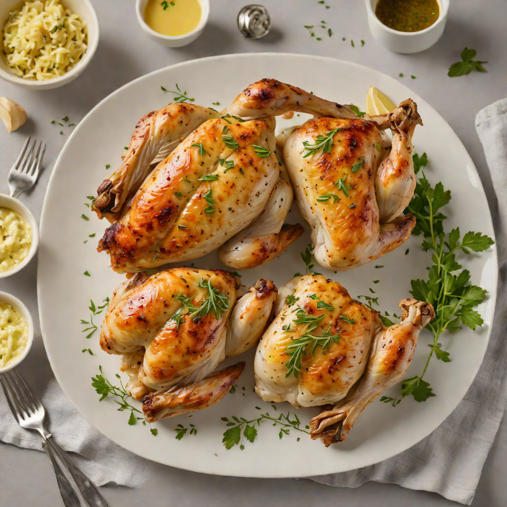 Oven-Roasted Chicken with Garlic and Herb Butter
