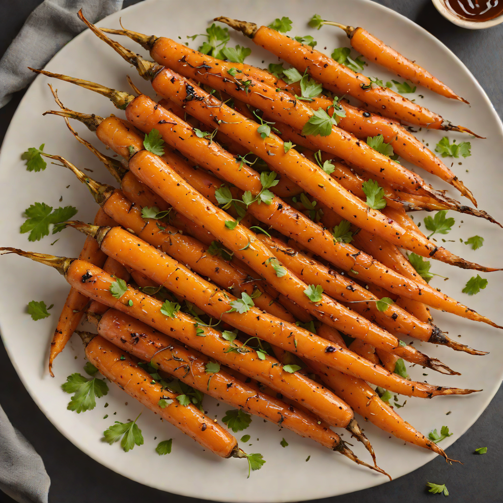 Glazed Bourbon-Maple Roasted Carrots