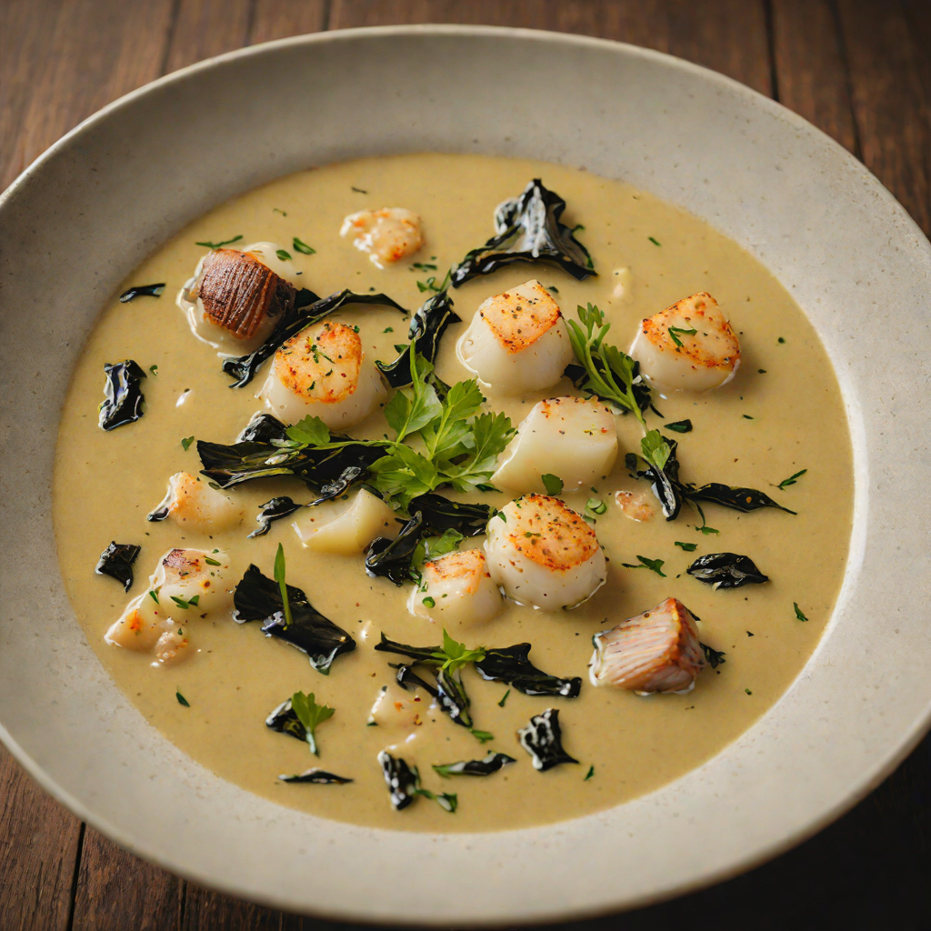 Tasmanian Seaweed and Scallop Chowder