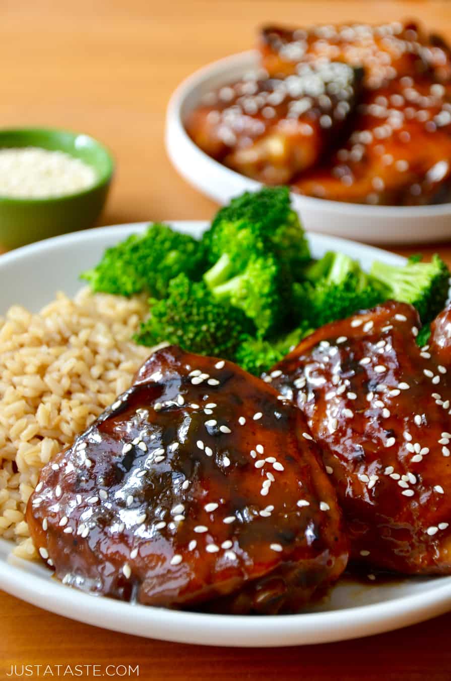 Honey-Soy Glazed Chicken Thighs with Roasted Sweet Potatoes