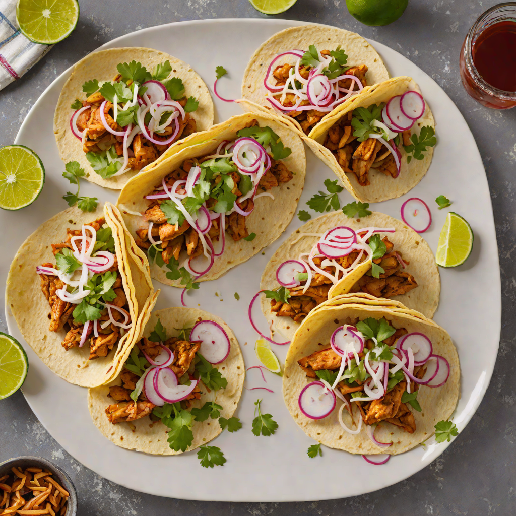 Classic Mexican Street-Style Chicken Tacos with Pickled Onions