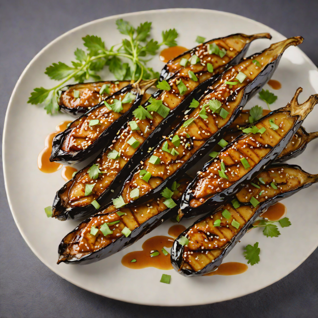 Pan-Seared Japanese Miso-Glazed Eggplant with Scallions