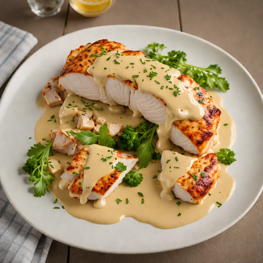 Pan-Seared Chicken Breast with Dijon Mustard Cream Sauce
