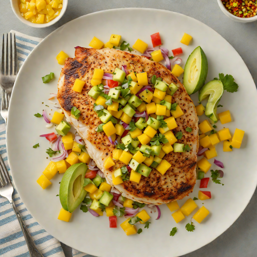 Pan-Seared Tilapia with Mango and Avocado Relish