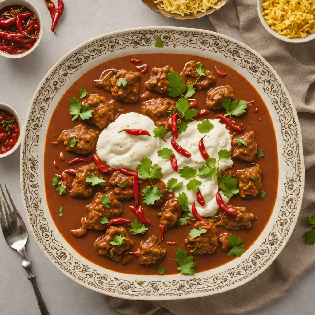 Slow-Simmered Kashmiri Rogan Josh with Yogurt and Kashmiri Red Chilies