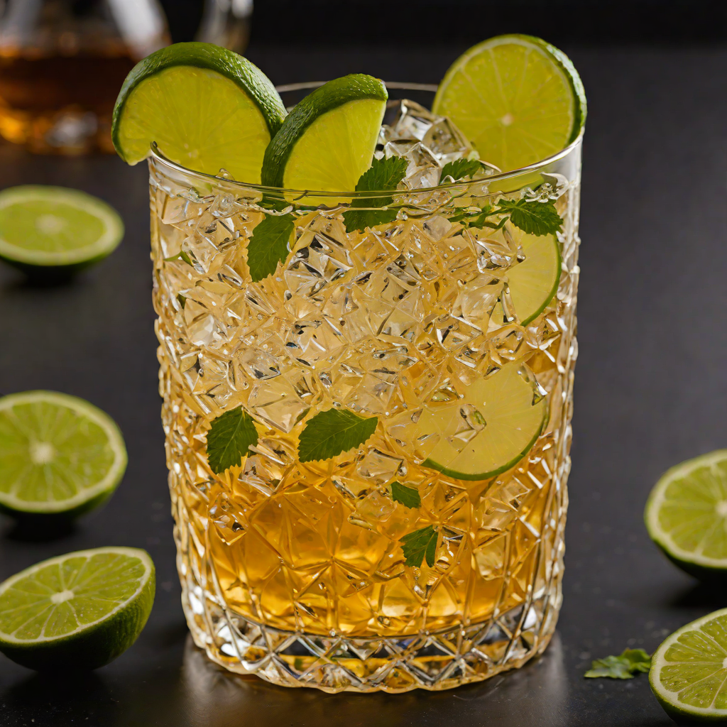 Ginger-Infused Whiskey Highball with Fresh Lime
