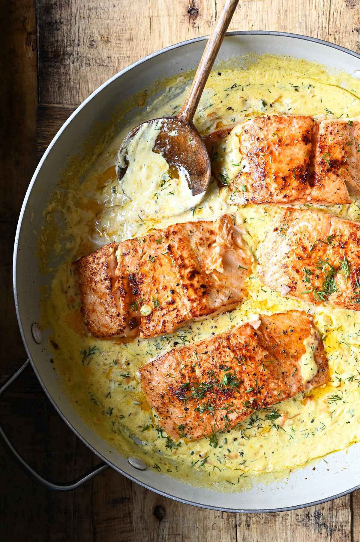 Redmond-Style Salmon with Dill Cream Sauce