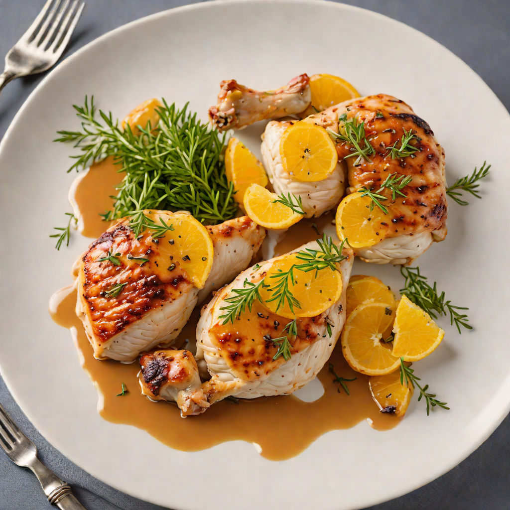 Pan-Seared Chicken with Half-Orange Glaze and Thyme