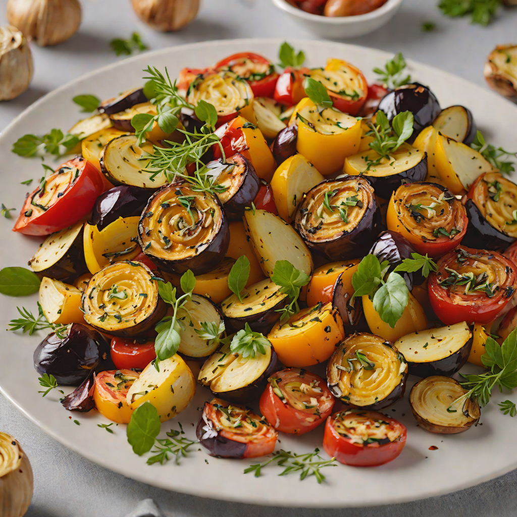 Half-Roasted Garlic and Herb Mediterranean Vegetables