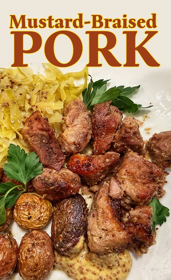 French-Style Braised Pork with Mustard and Thyme