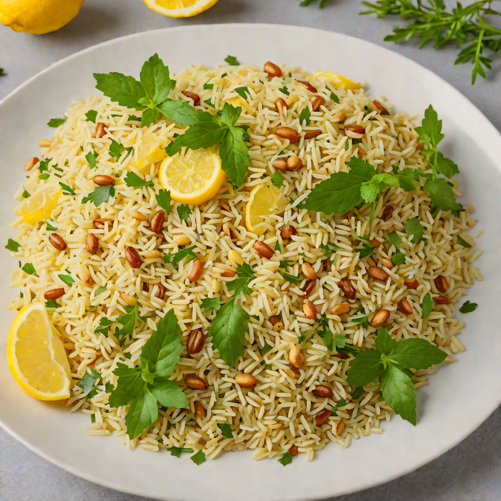 Lemon-Rice Pilaf with Pine Nuts and Fresh Herbs