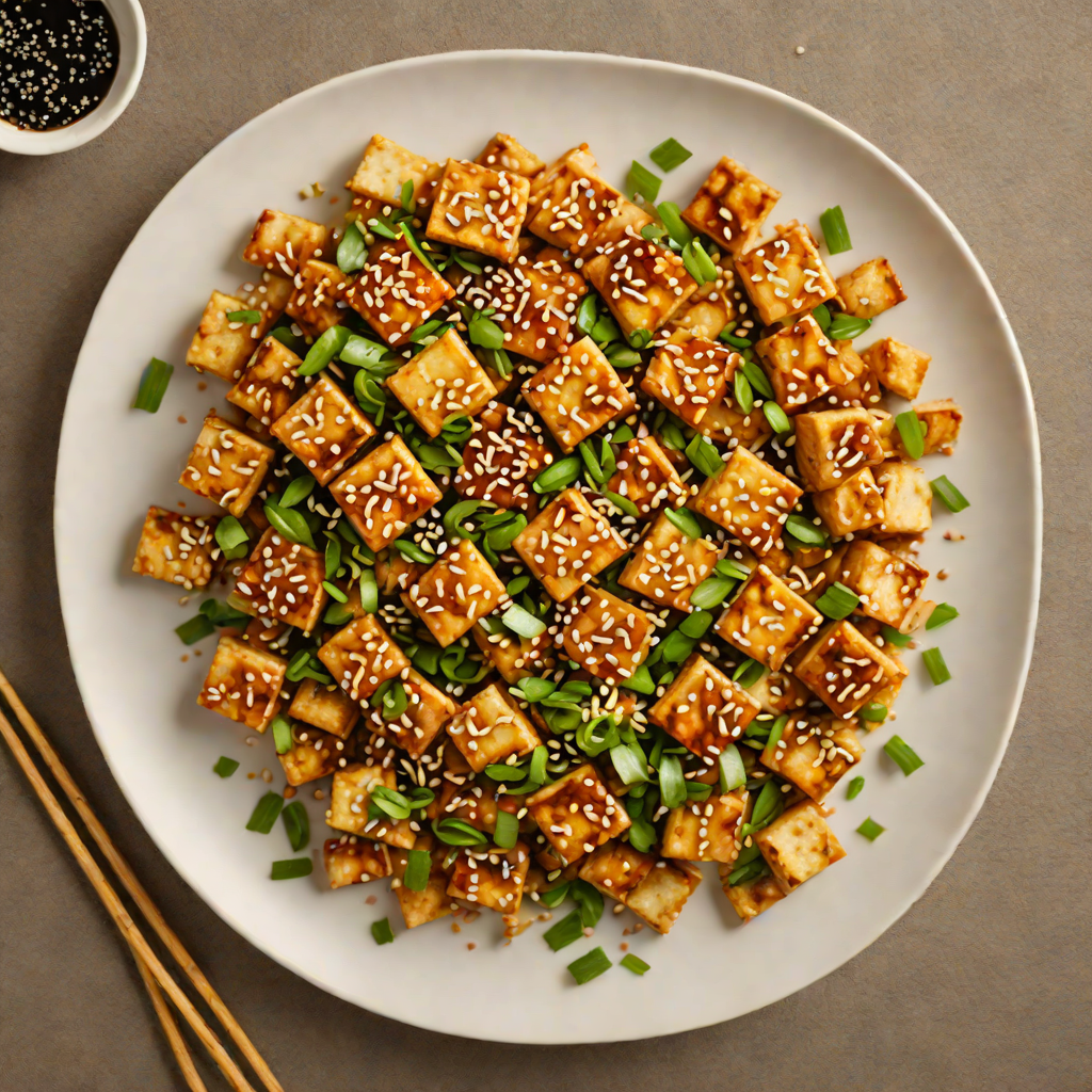 Stir-Fried Tofu with Sesame and Scallions