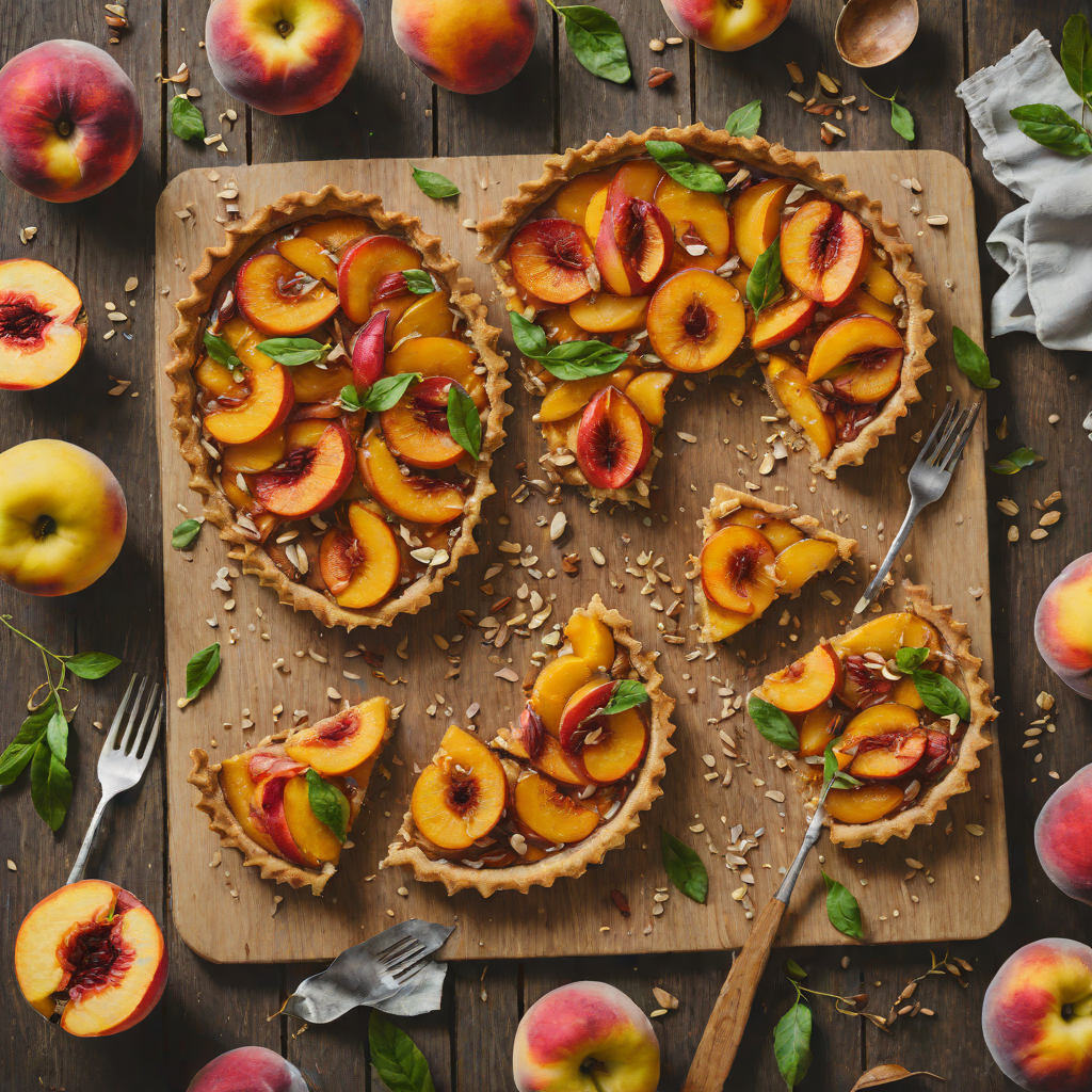 Honey-Roasted Peach Tart with Almond Crust