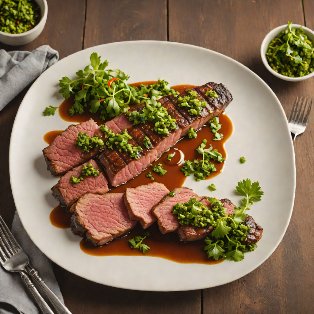 Wood-Grilled Picanha with Chimichurri Sauce