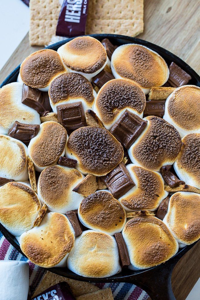 Quick Skillet S’mores Brownie Bars