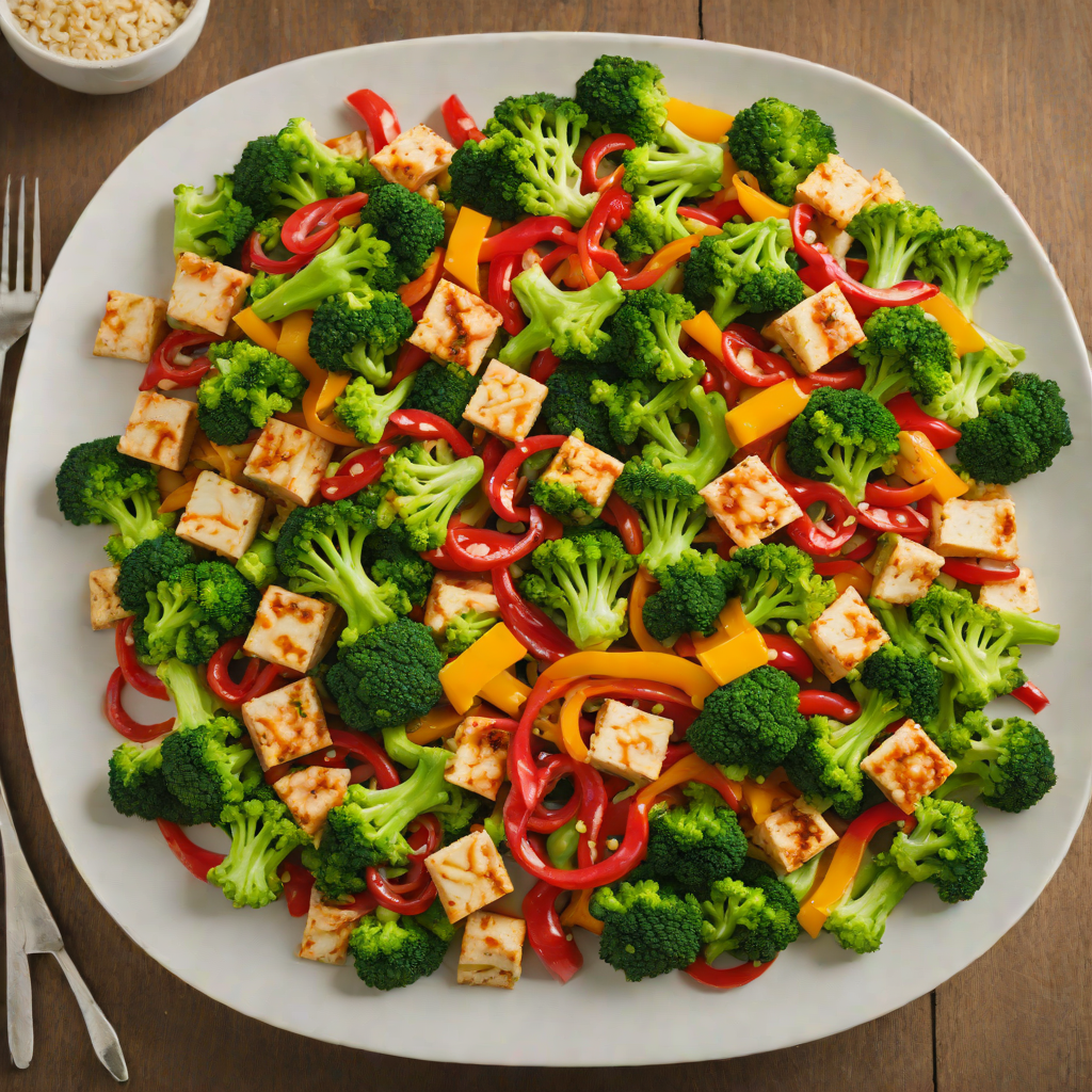 Vegetarian Stir-Fry with Tofu, Broccoli, and Bell Peppers