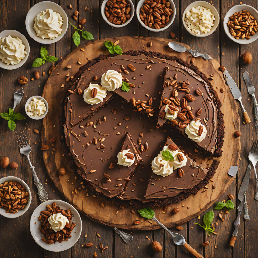 No-Bake Chocolate Hazelnut Torte with Whipped Cream