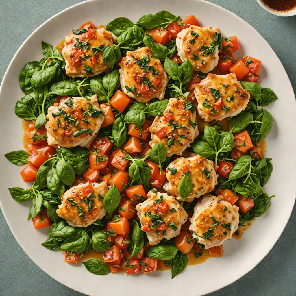 Sautéed Chicken Thighs with Zesty Tomato and Spinach