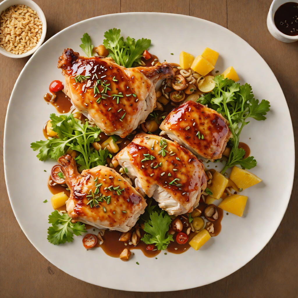 Pan-Seared Chicken with Wordle-Inspired Five-Spice Glaze