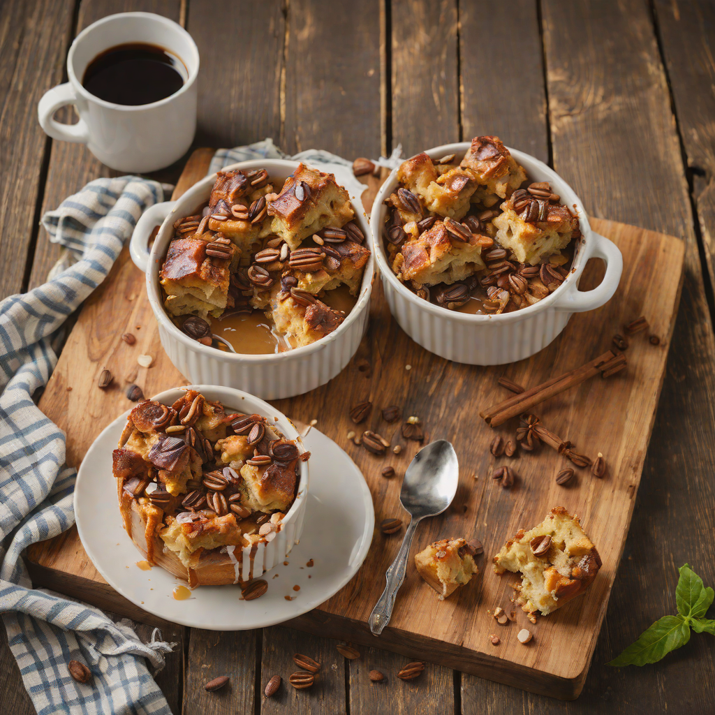 Guatemalan Coffee and Cinnamon Sweet Bread Pudding