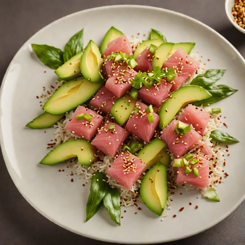 Sushi-Style Tuna Poke with Avocado and Sesame
