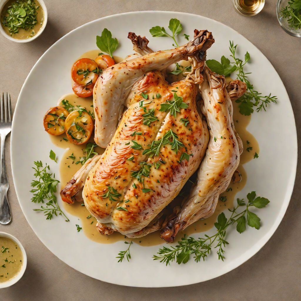 Slow-Roasted Chicken with Fresh Herb Pan Sauce