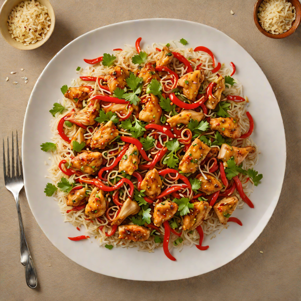 Stir-Fried Chicken with Garlic and Red Pepper Flakes
