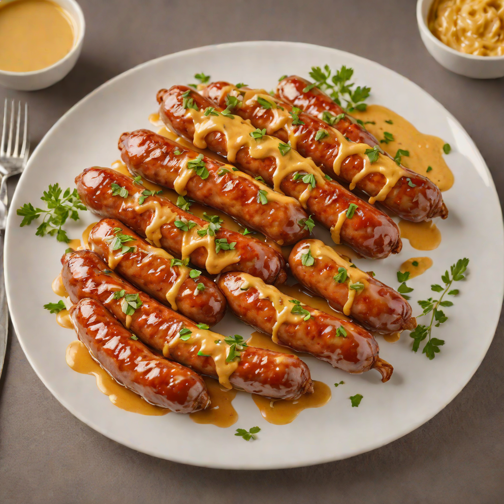 Texas-Style Hot Link Sausage with Spicy Mustard Glaze