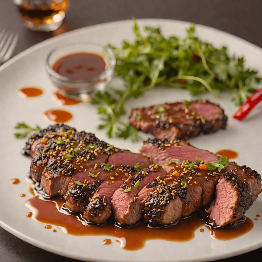 Pepper-Crusted Half Rack with Maple Bourbon Glaze