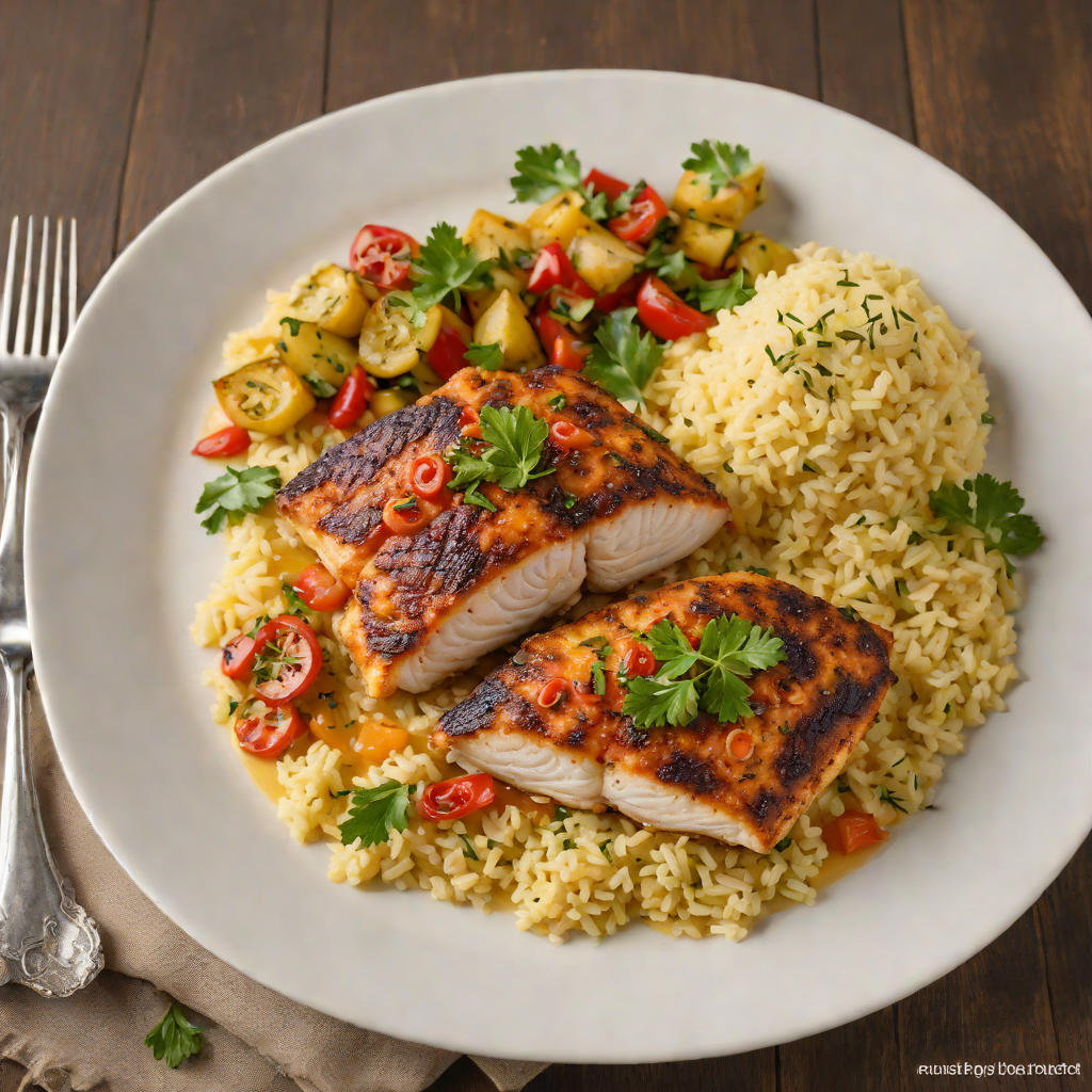 Pan-Seared Cajun-Spiced Catfish with Southern Grits