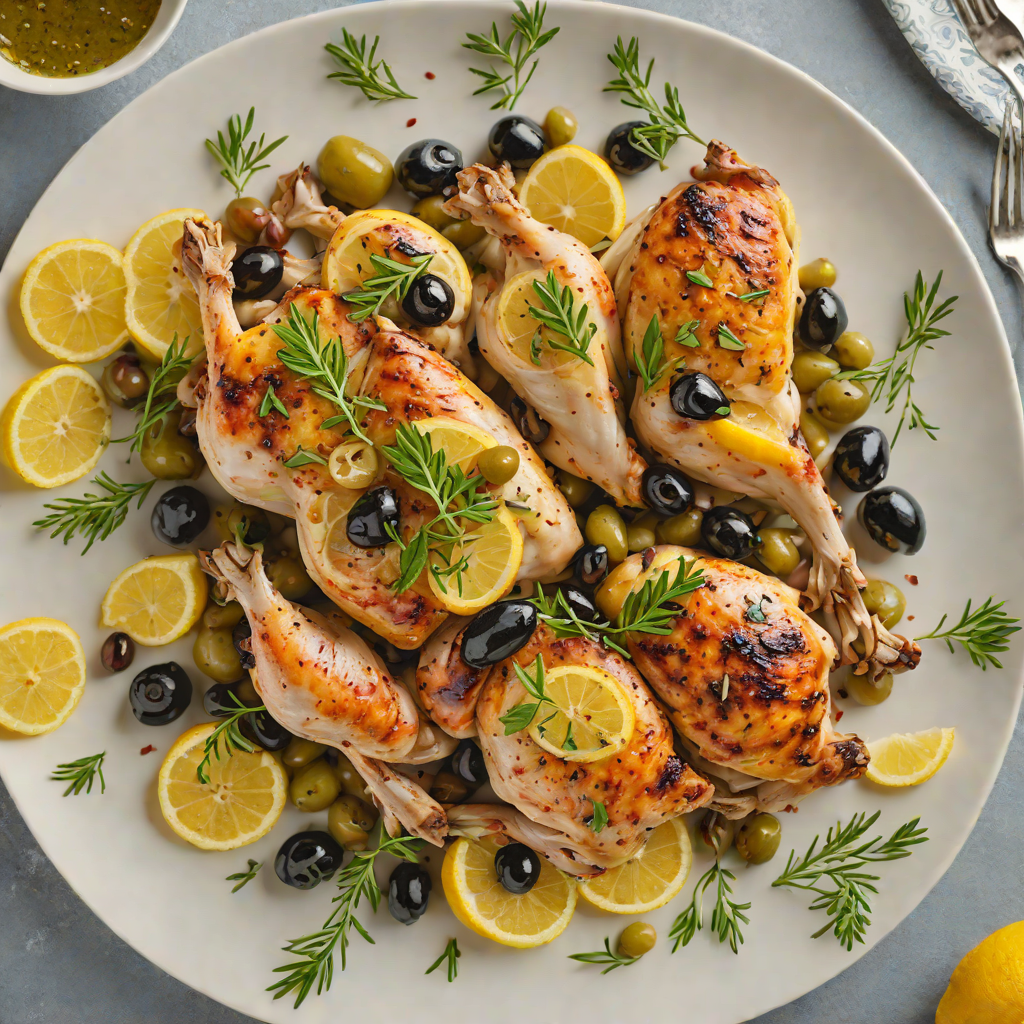Oven-Roasted Mediterranean Herb Chicken with Lemon and Olives