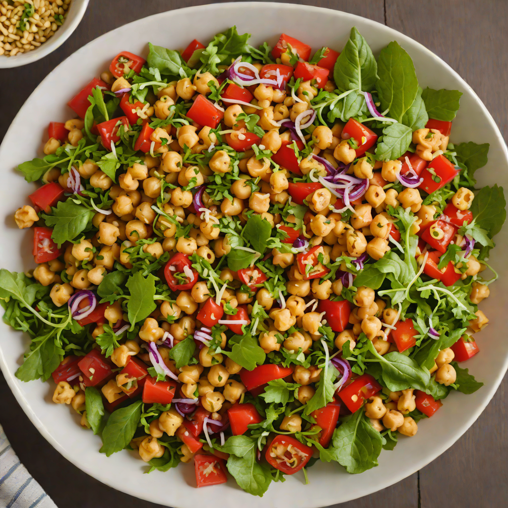 Mediterranean-Fusion Chickpea and Roasted Red Pepper Salad