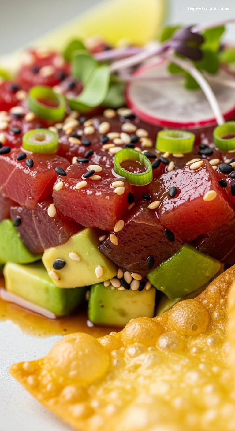 Sushi-Inspired Tuna Tartare with Avocado and Sesame