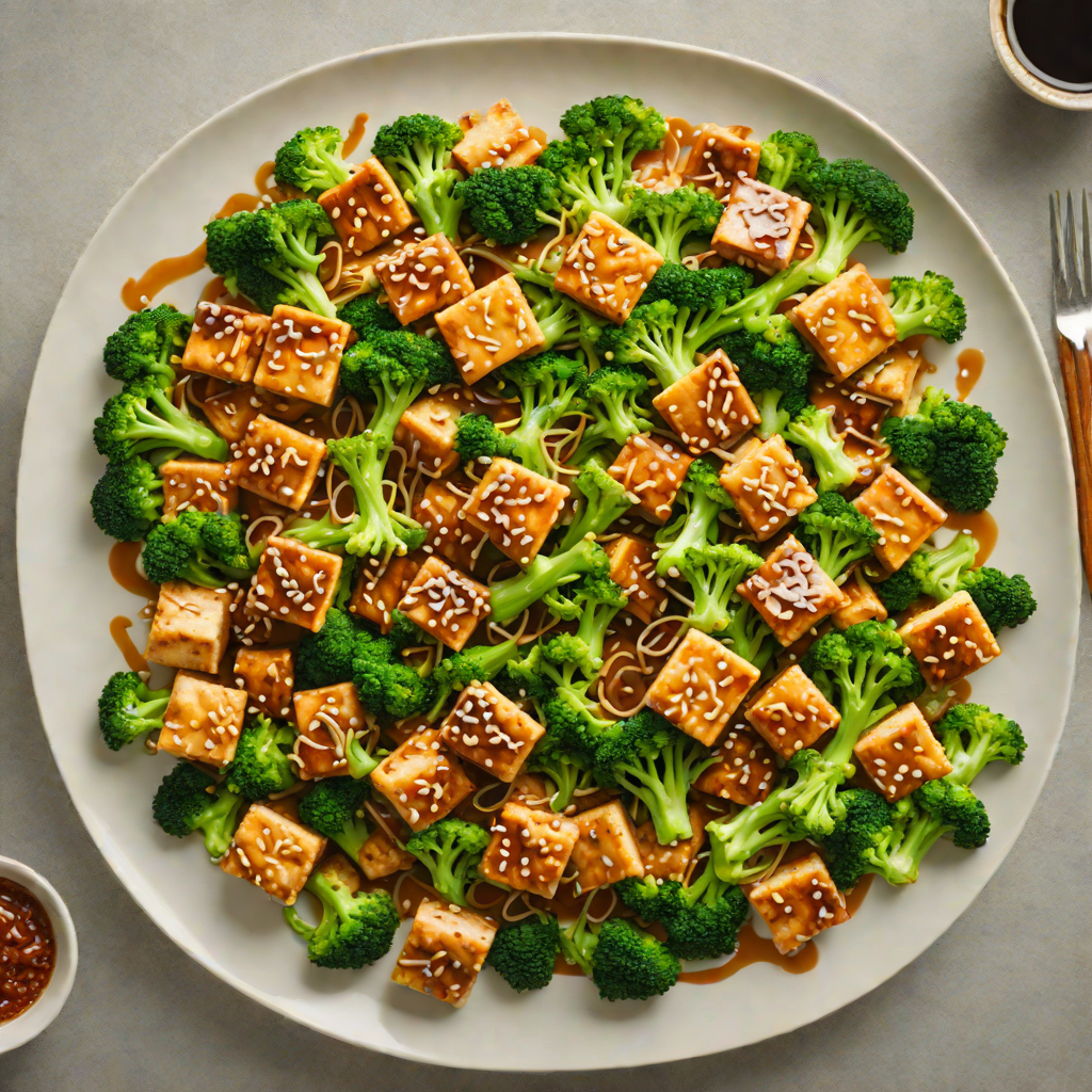Sautéed Tofu and Broccoli Stir-Fry with Ginger-Soy Glaze