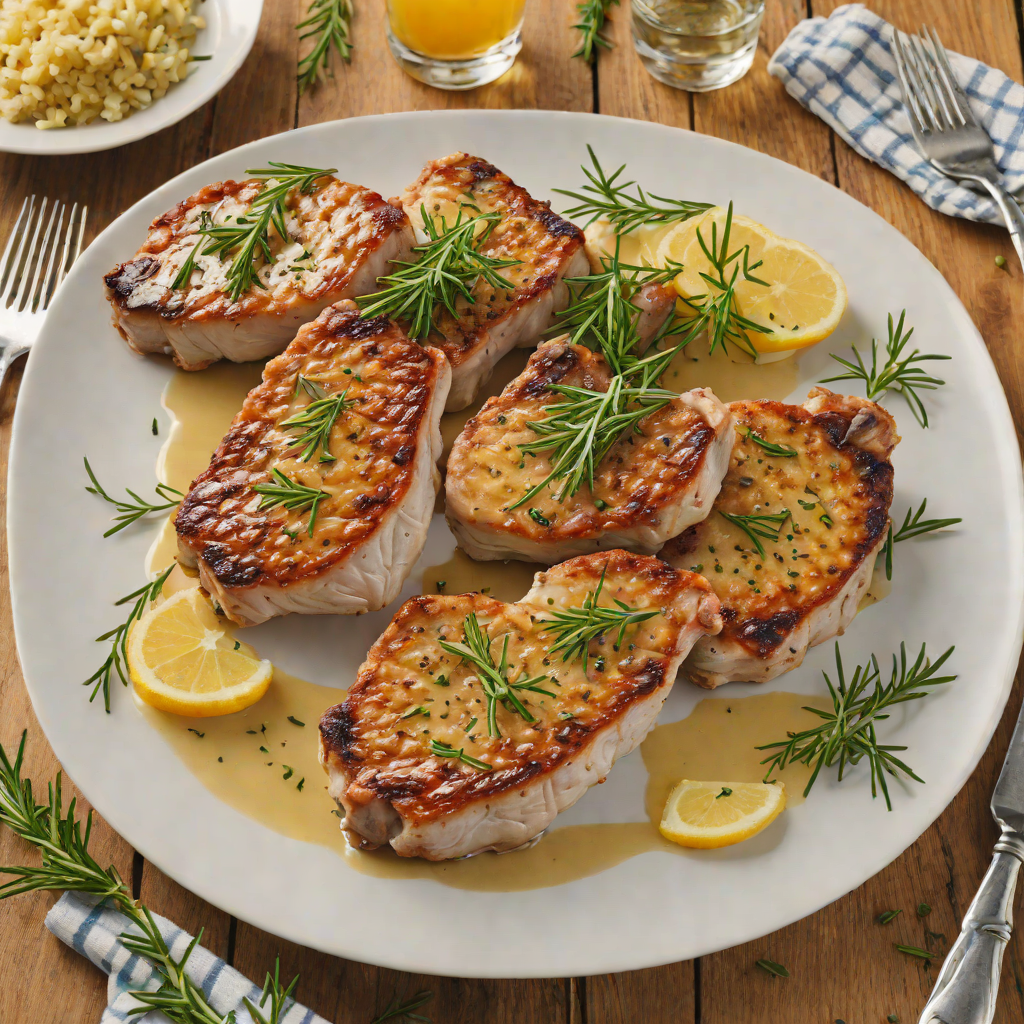 Pan-Fried Pork Chops with Garlic Butter and Rosemary