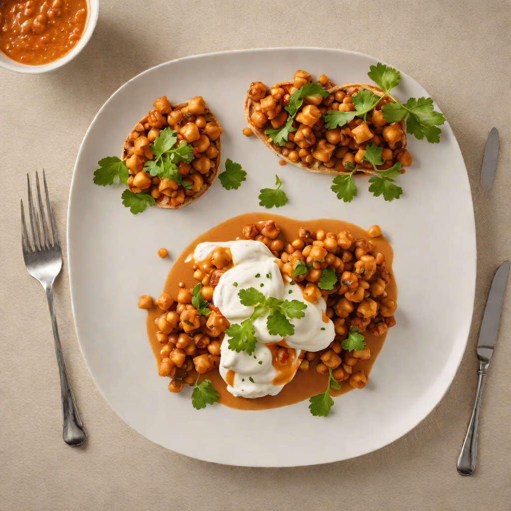 Mediterranean-Fusion Small Plates with Spiced Chickpeas and Harissa Yogurt