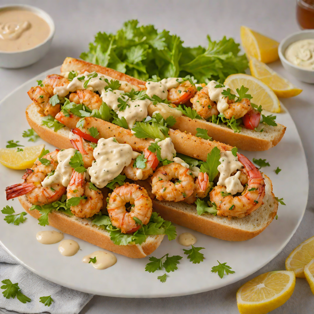 Cajun-Spiced Shrimp Po' Boy with Remoulade Sauce
