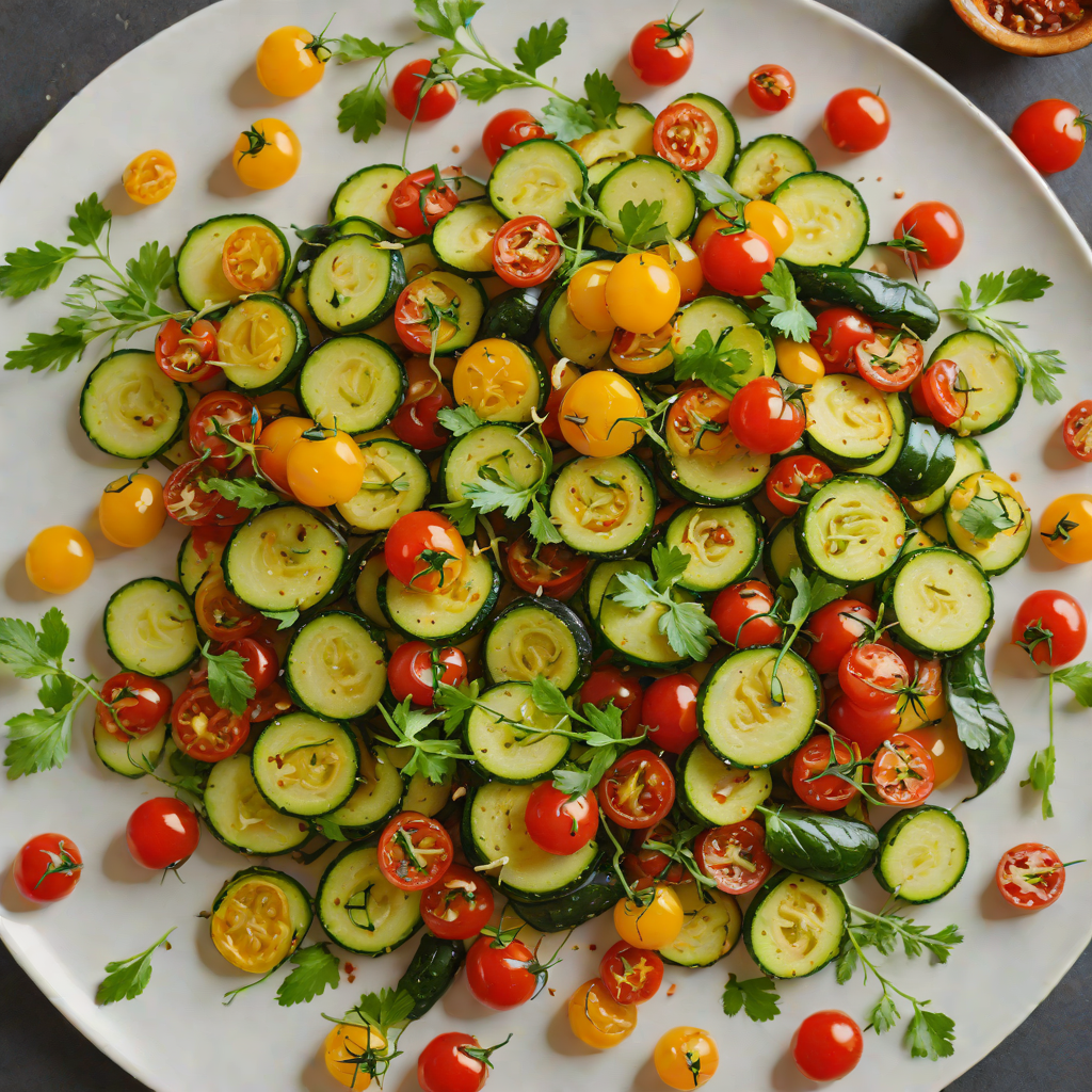 Sautéed Zucchini and Cherry Tomatoes with Garlic and Parsley