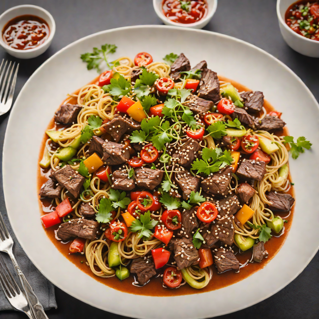 Spiced Kangaroo Stir-Fry with Bush Tomato Sauce