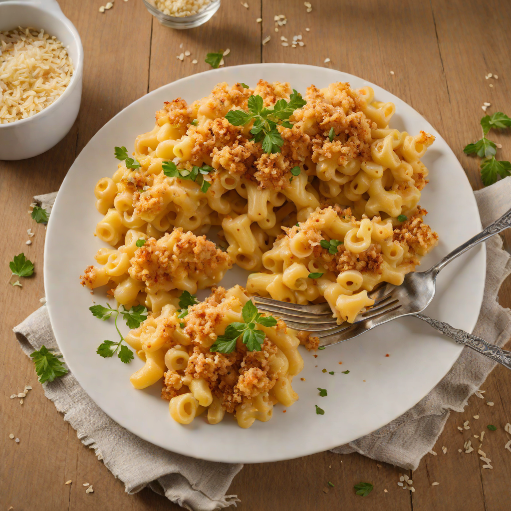 Comforting Baked Macaroni and Cheese with Crispy Breadcrumb Topping