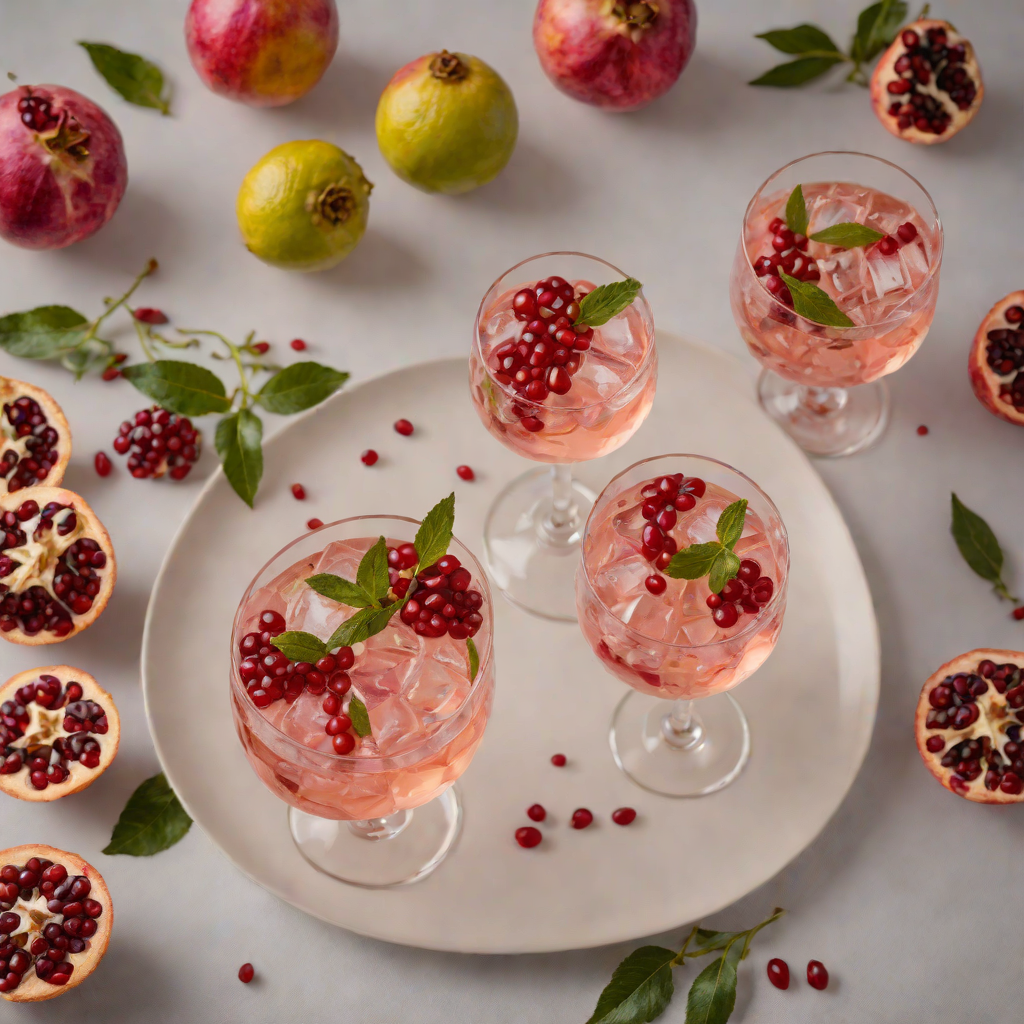 Rosewater and Pomegranate Mediterranean Spritz