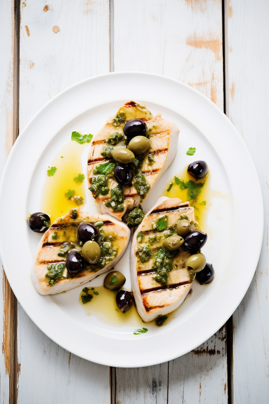 Mediterranean-Fusion Grilled Swordfish with Lemon-Caper Salsa
