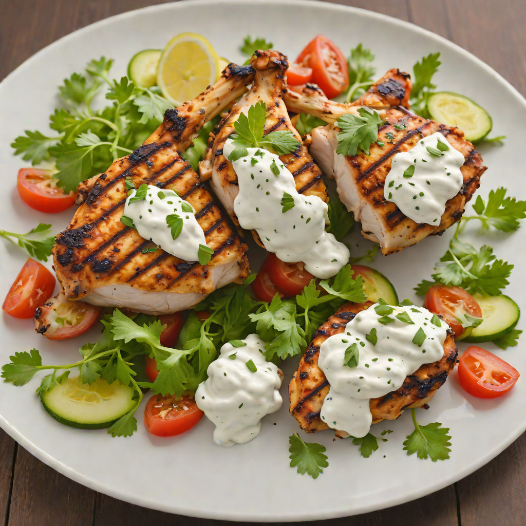 Mediterranean-Fusion Grilled Chicken with Tzatziki