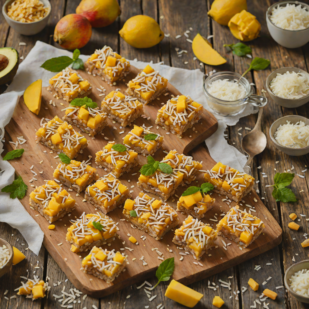 No-Bake Mango Coconut Energy Bars