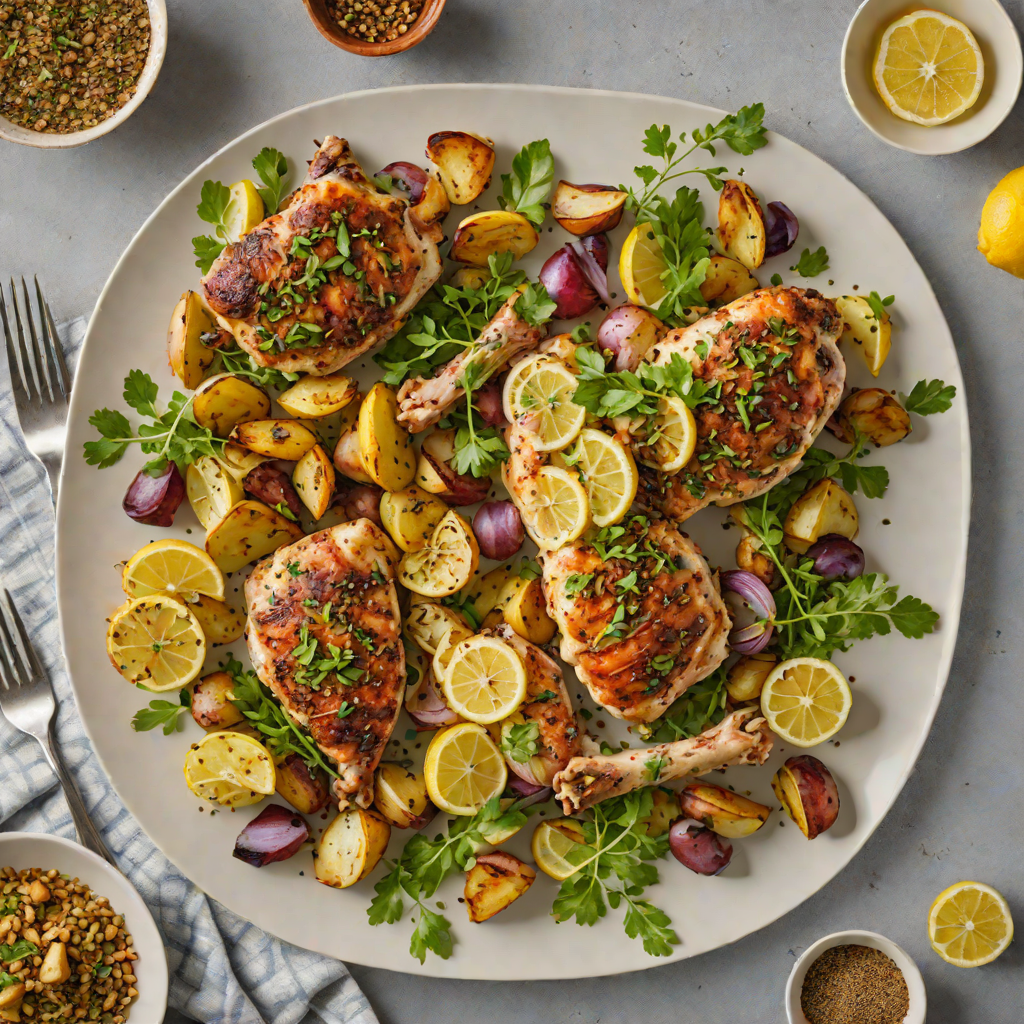 Sheet Pan Za'atar Chicken with Roasted Lemon Potatoes