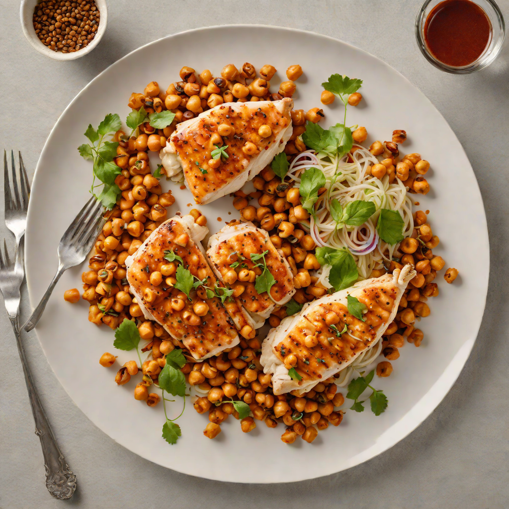 Pan-Seared Chicken with Harissa and Roasted Chickpeas