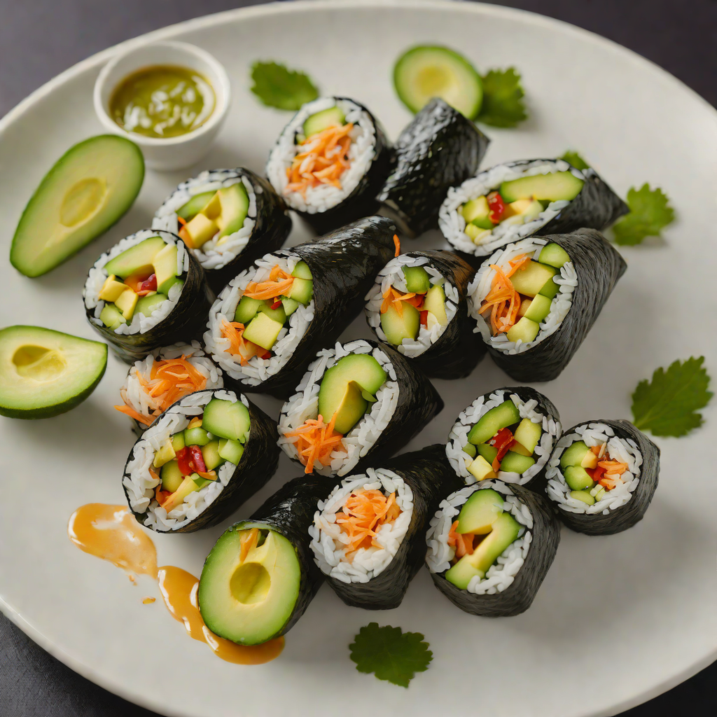 Sushi-Inspired Avocado and Cucumber Hand Rolls