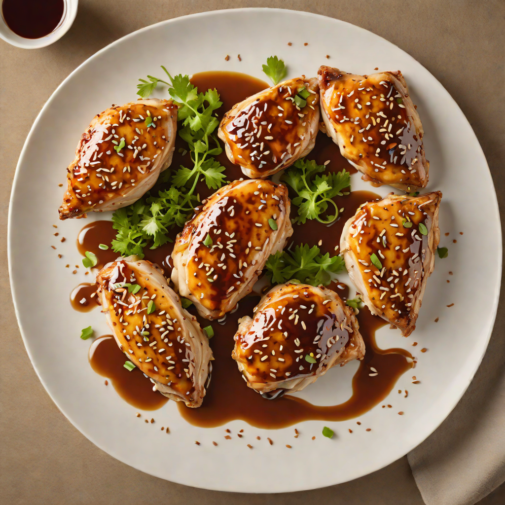 Pan-Seared Chicken with Honey Soy Glaze and Toasted Sesame