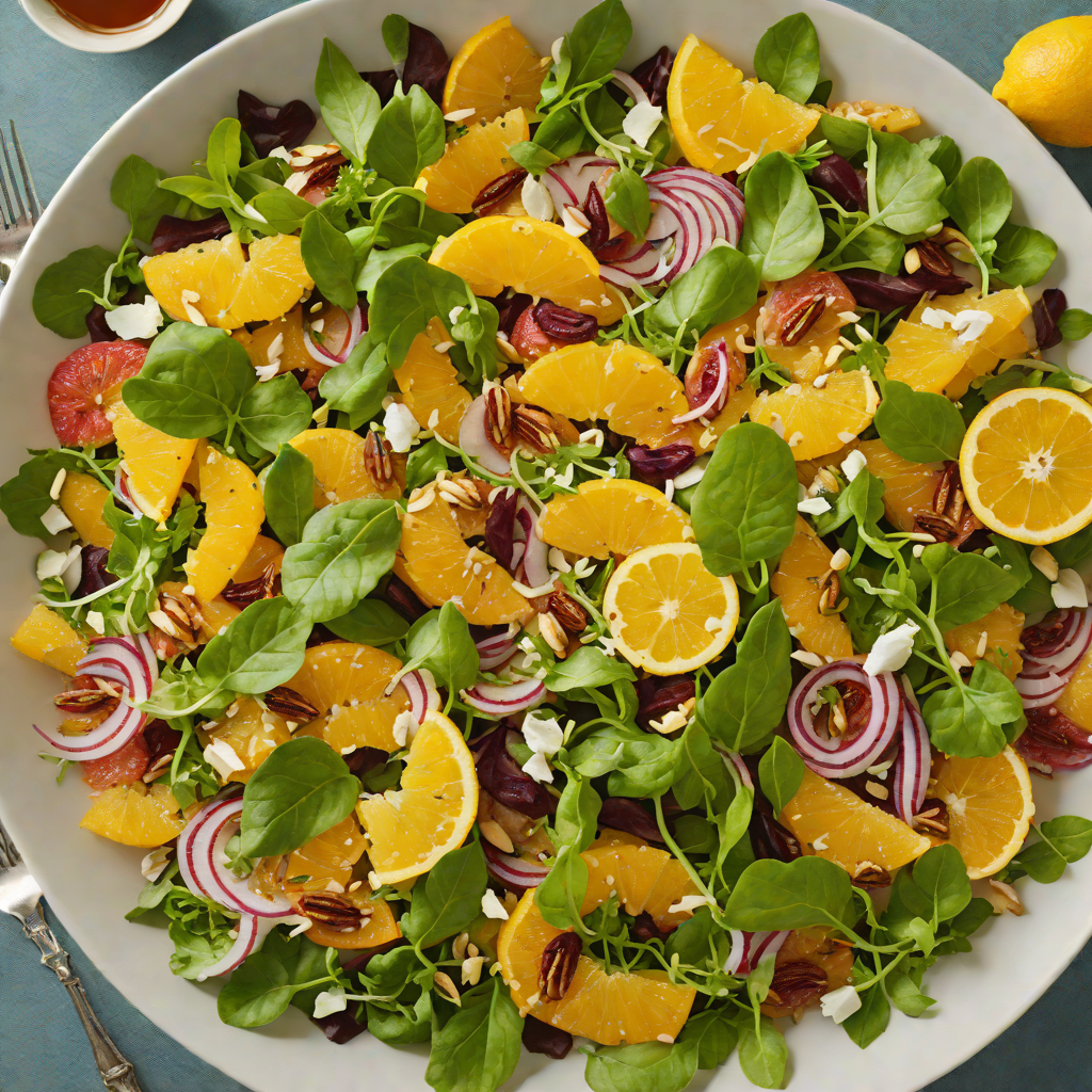 Winter Citrus and Almond Salad with Honey Vinaigrette